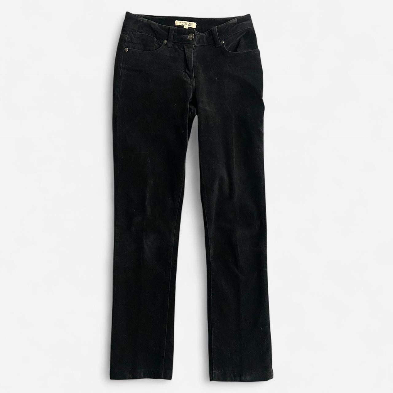 Vintage Black velvet mid rise pants