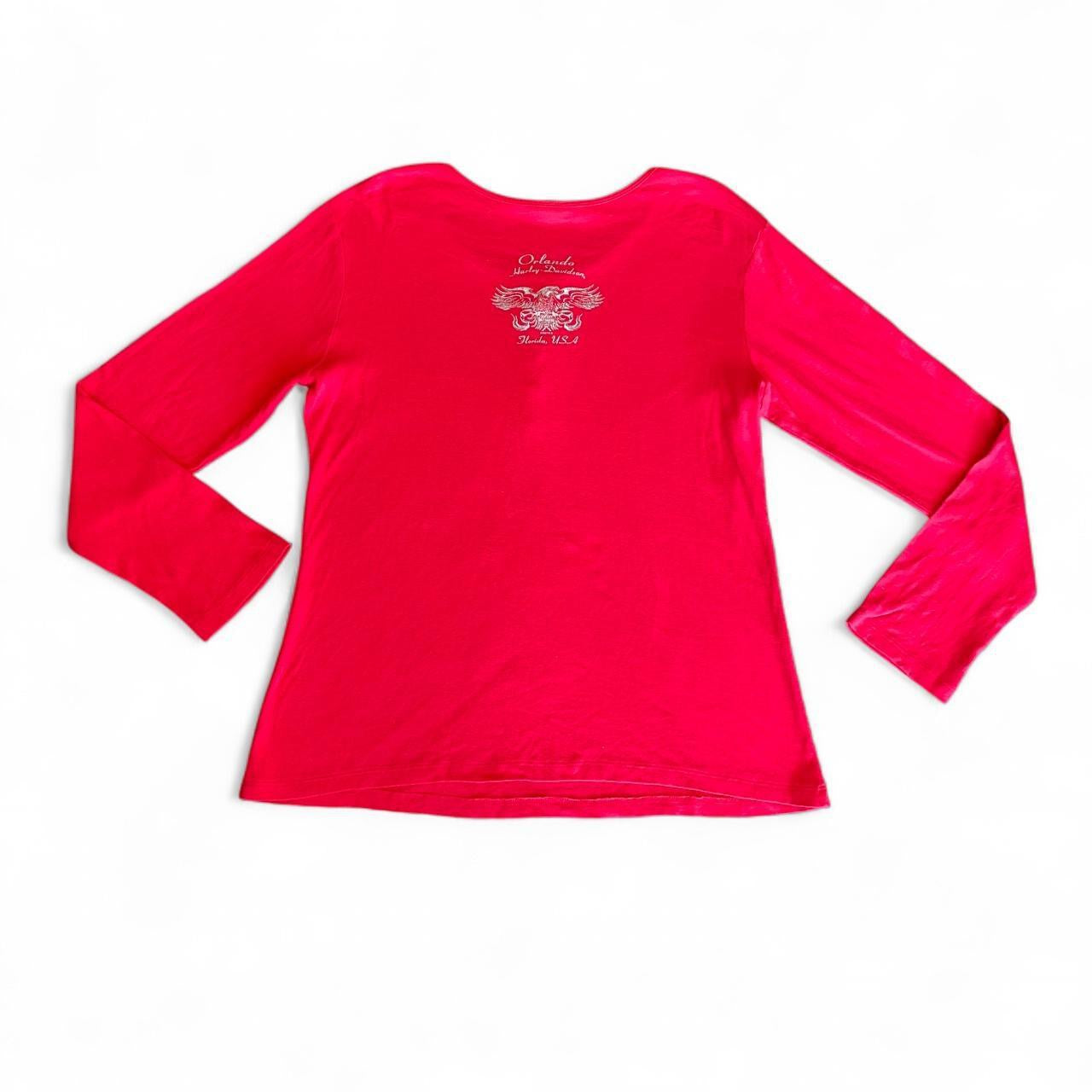 Vintage Red Harley Davidson Henley Longsleeve ❤️