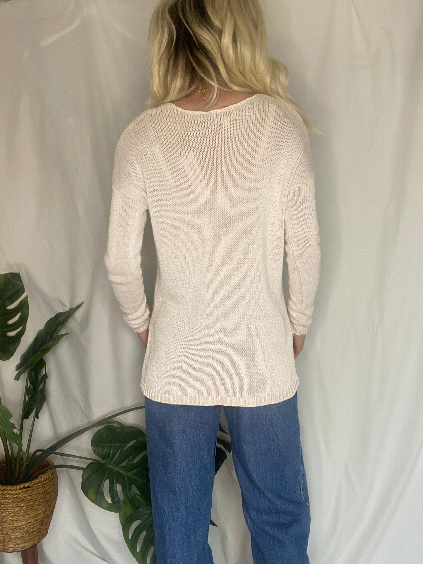 Witchery cream knit v neck jumper