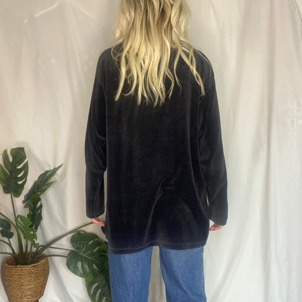 Sick Vintage Velvet embroidered Longsleeve Top