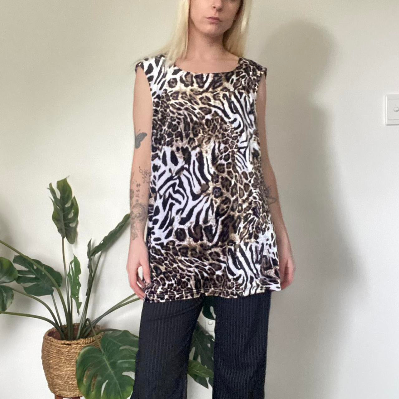 Velvet Leopard print top/dress