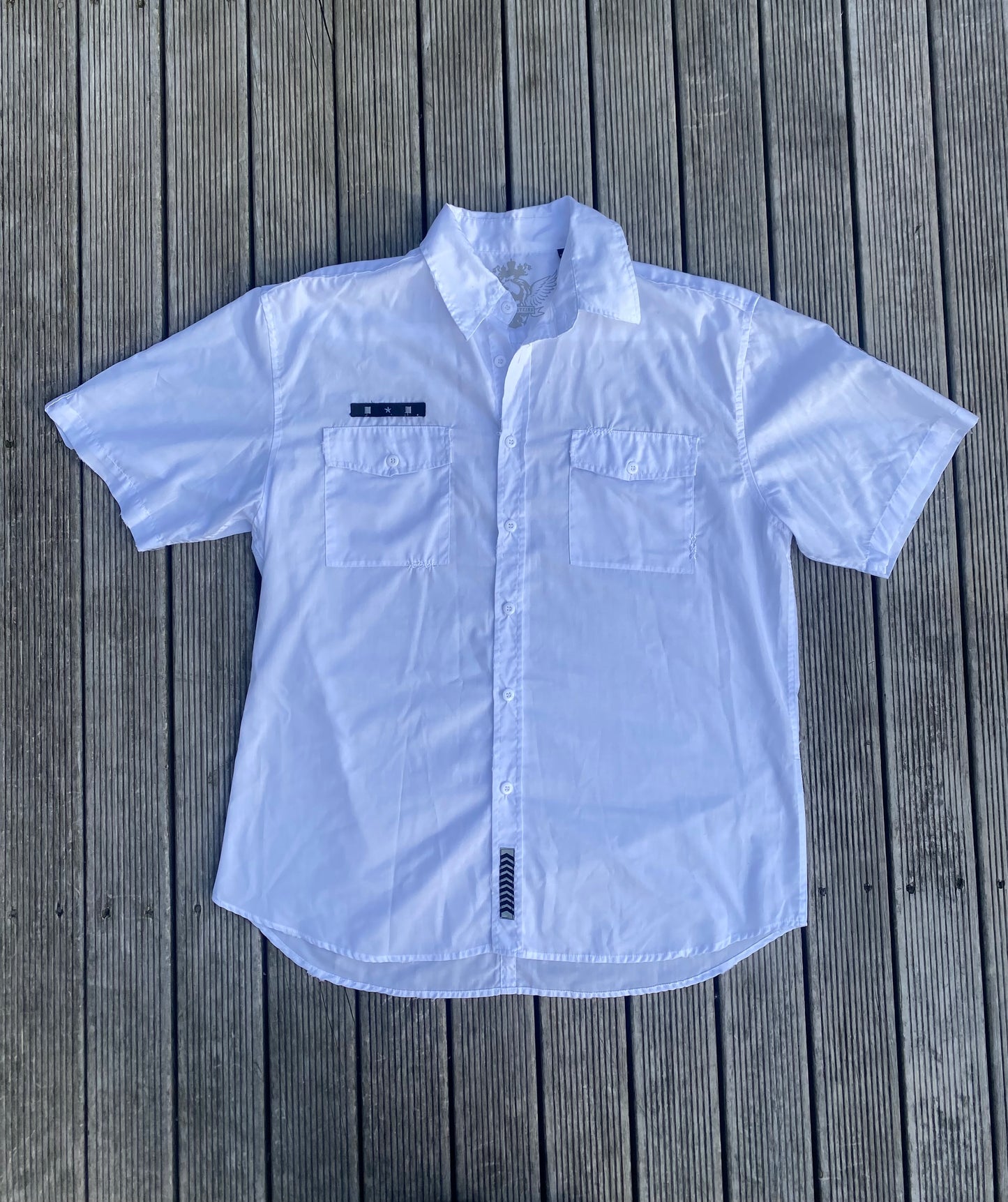 00s Hallensteins white button-up shirt