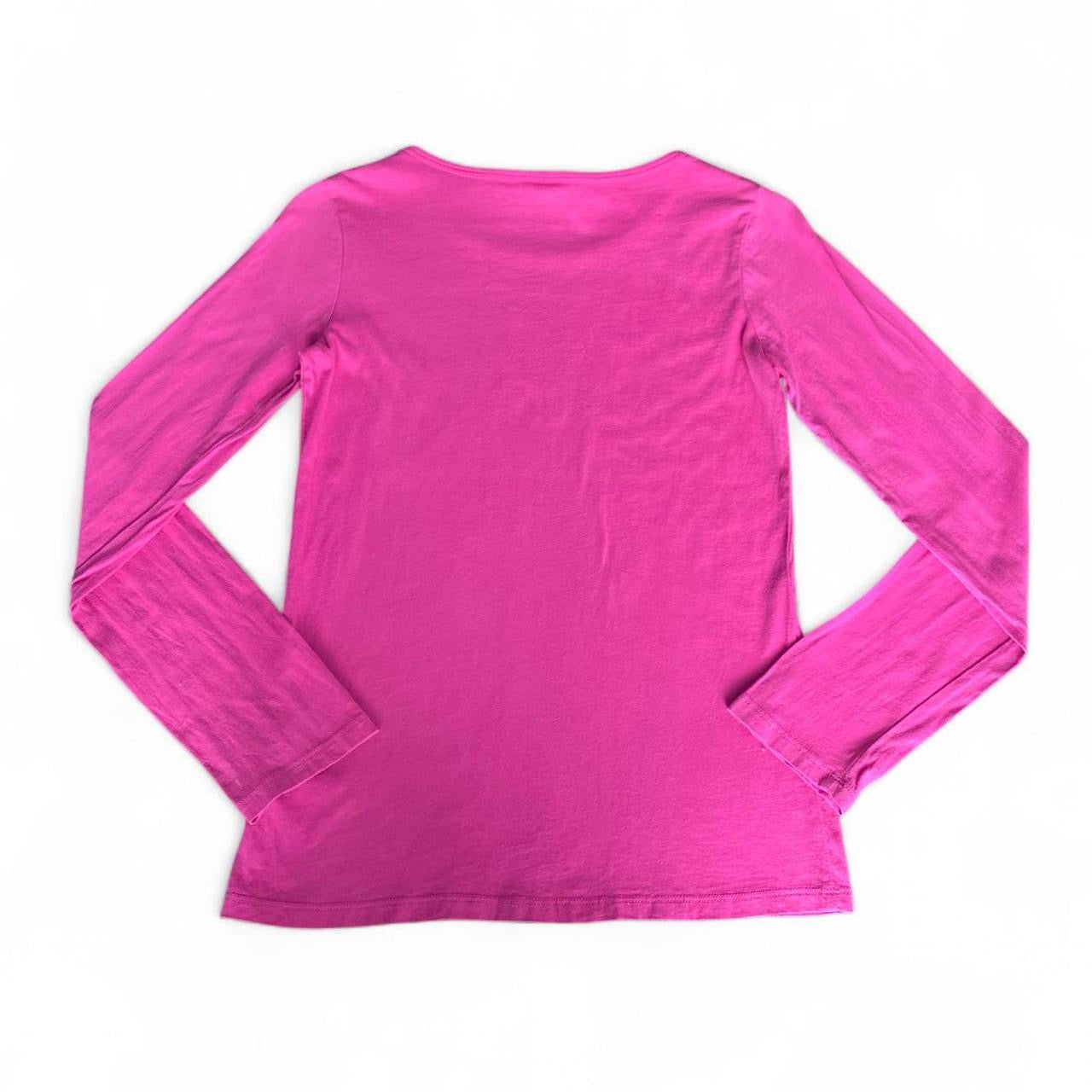 Roxy long sleeve pink shirt with heart diamond design!