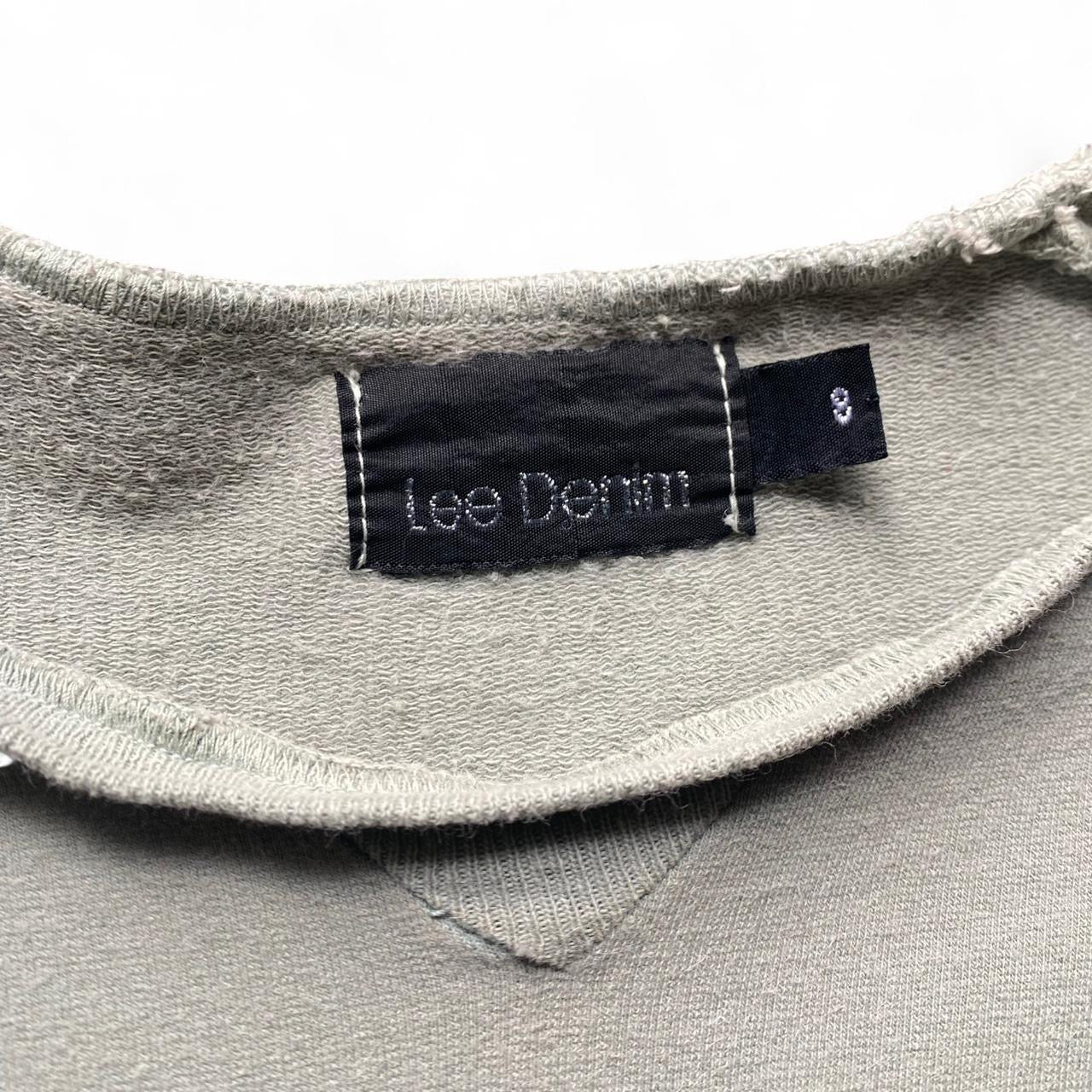 Sage green Y2K style distressed Crewneck