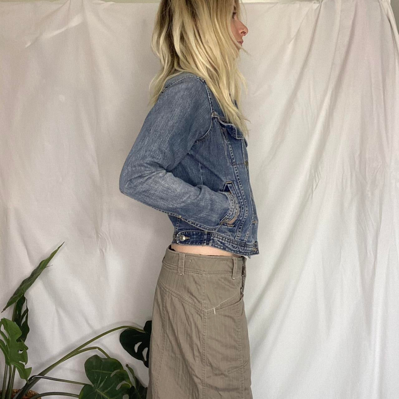 00s style denim fitted jacket