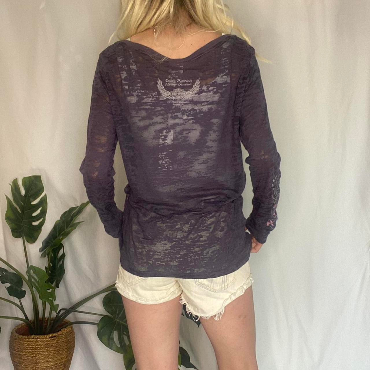 Y2K Harley Davidson Pink and Purple Longsleeve