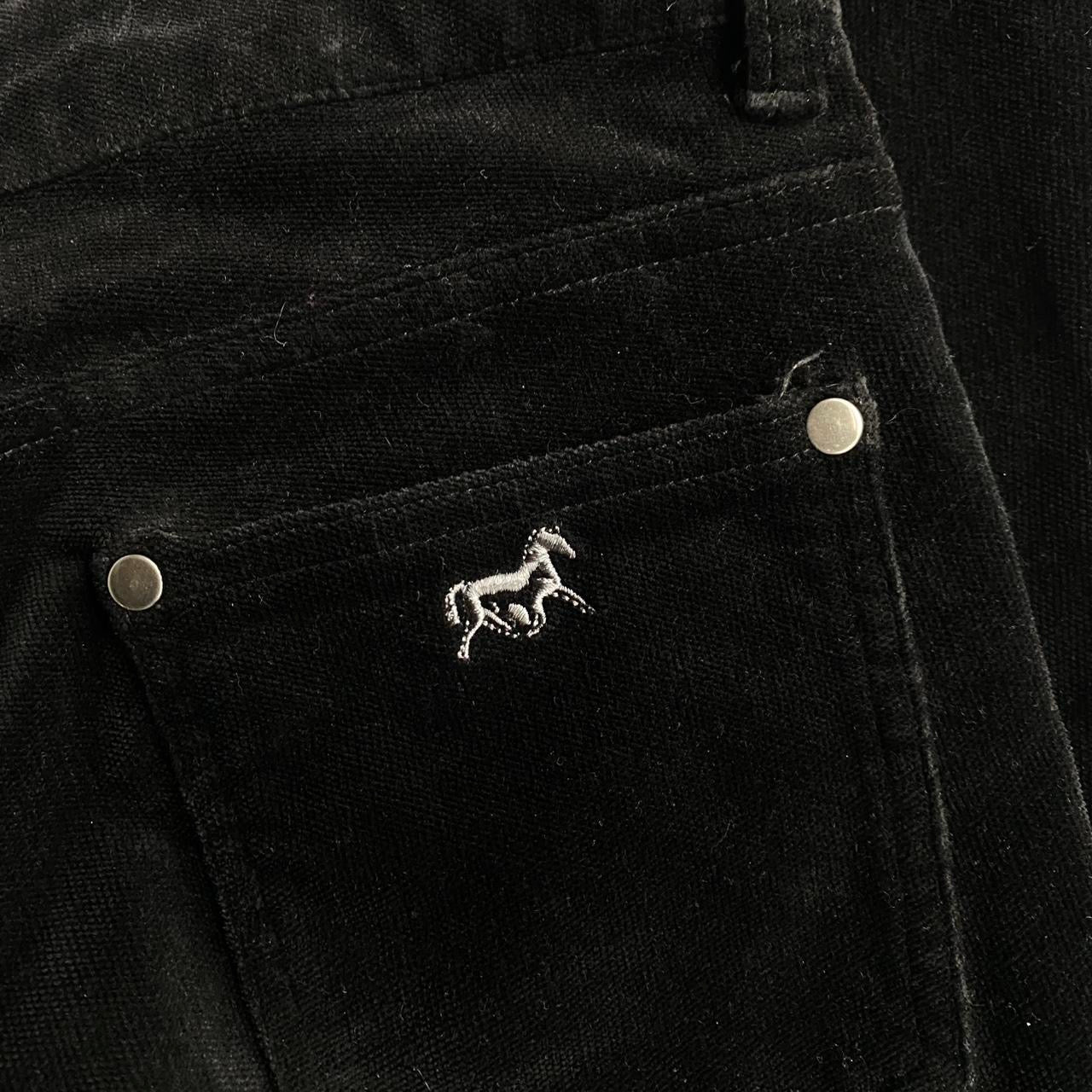 Vintage Black velvet mid rise pants