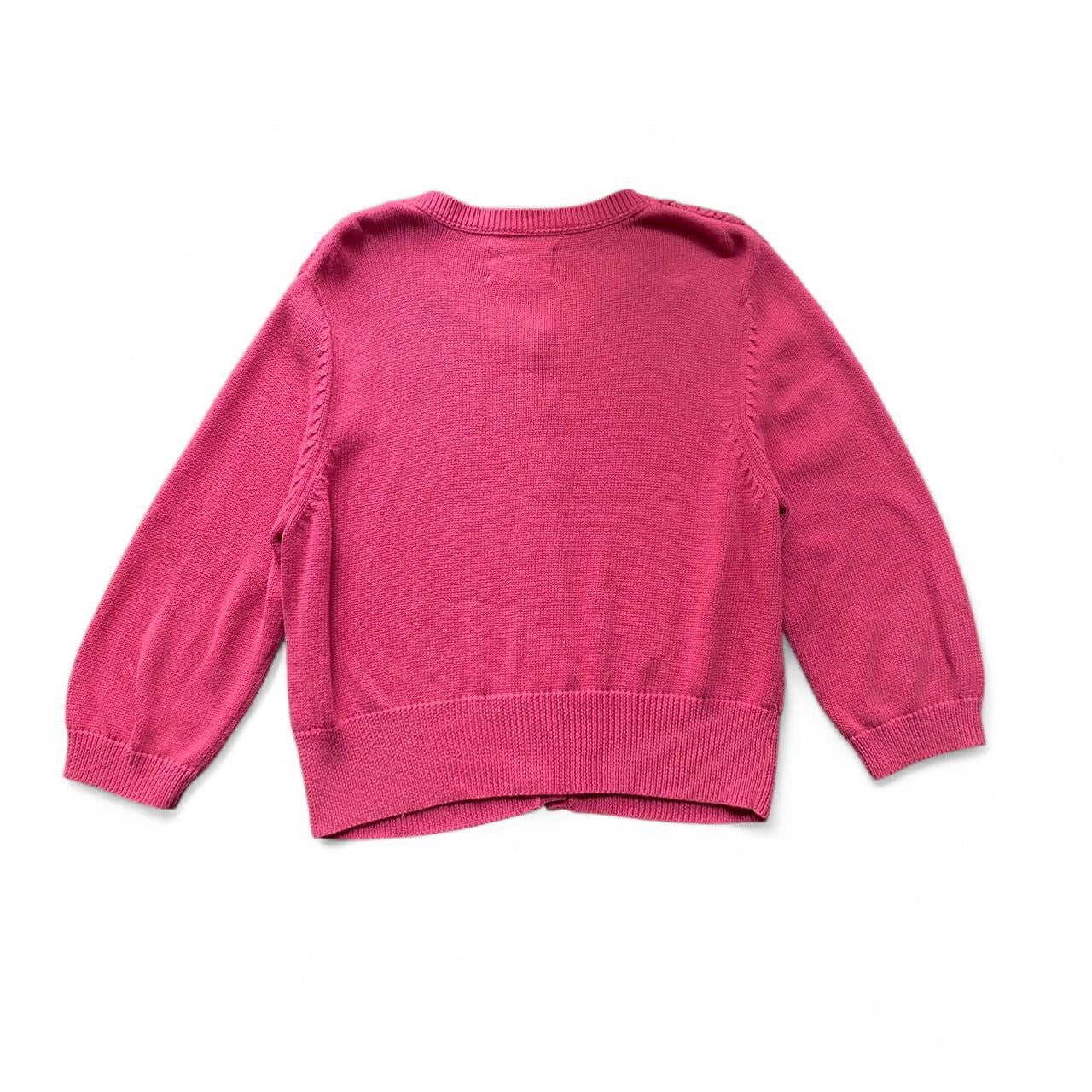 Pink Knit Button Up Cardigan