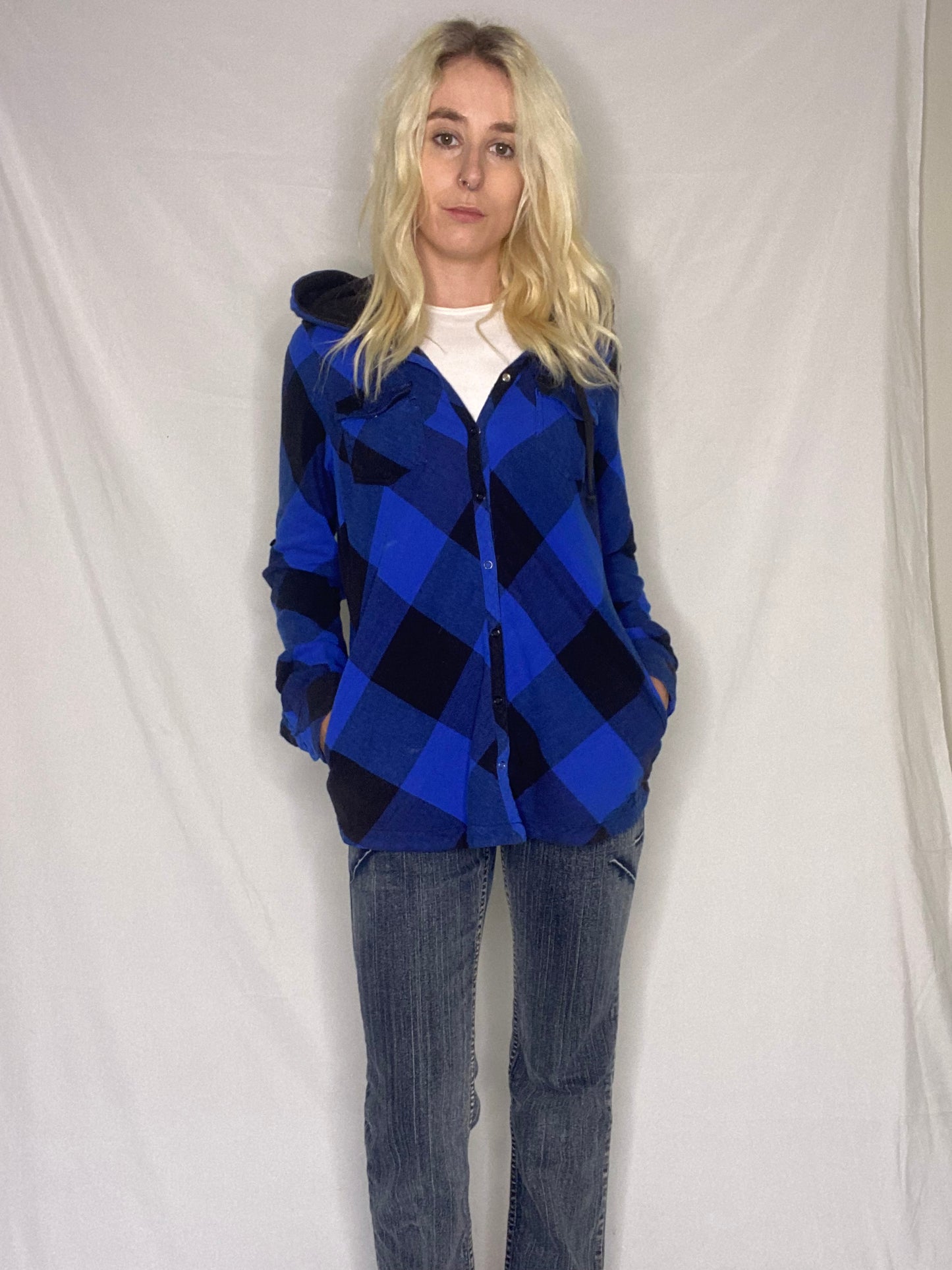00s Billabong Blue Fannel Button up shacket