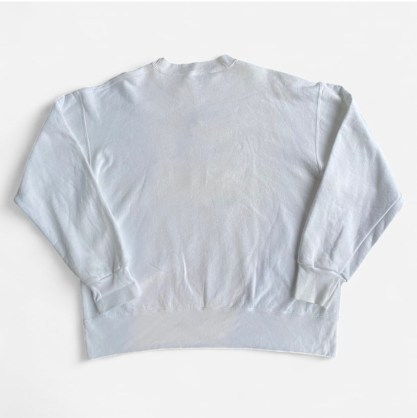 White vintage 90s embroidered Hawaii dolphin crewneck sweatshirt