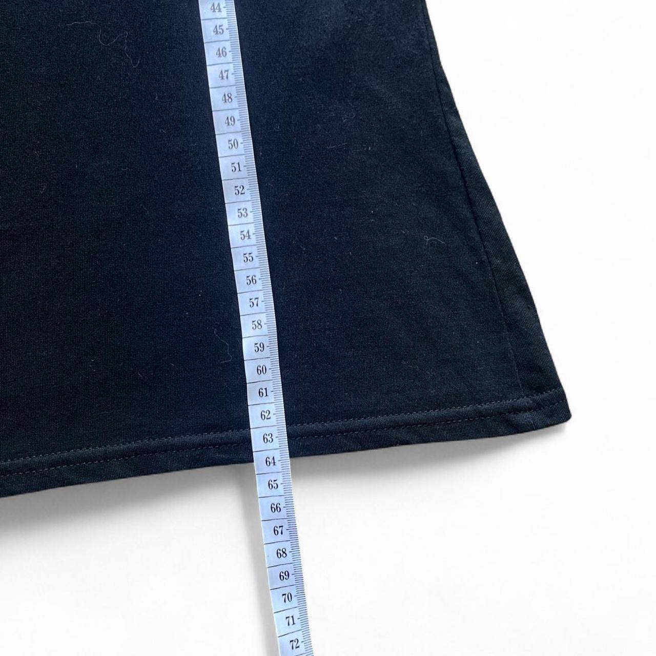 Black cotton short sleeve tee