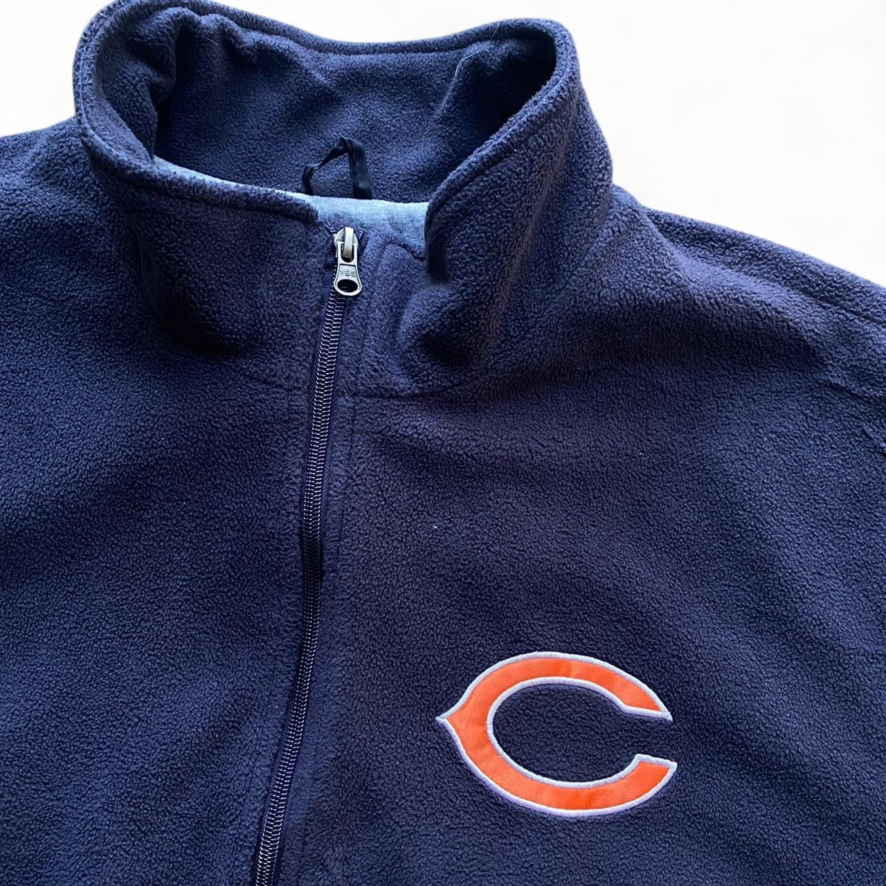 Vintage NFL Chicago Bears navy fleece zip up jacket!