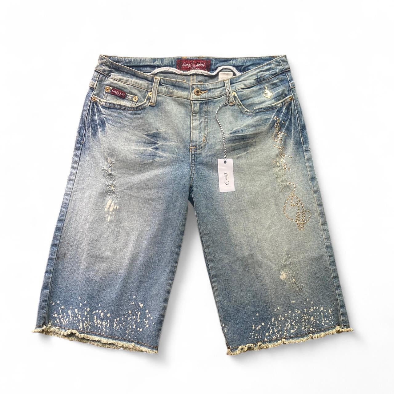 Authentic Deadstock Baby Phat Distressed Denim Jorts!