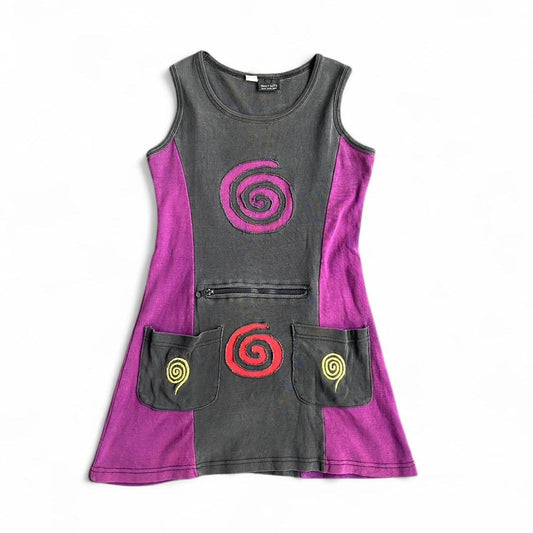 Funky Vintage Purple/black vest top