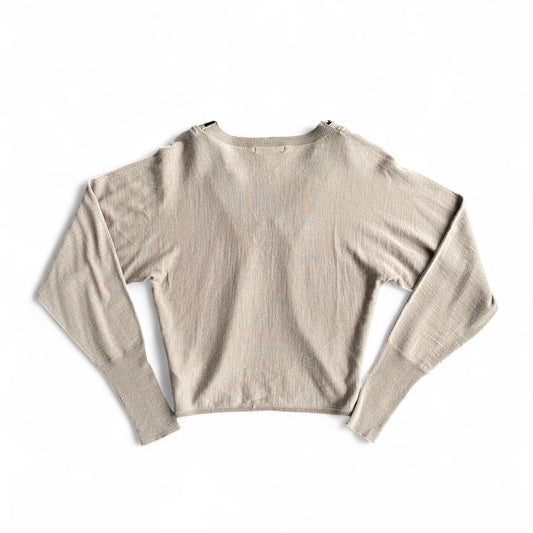 Vintage 90s beige cardigan with funky buttons