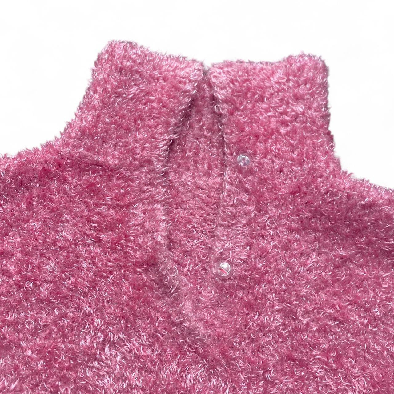 Cute Vintage Pink fuzzy turtleneck sweater