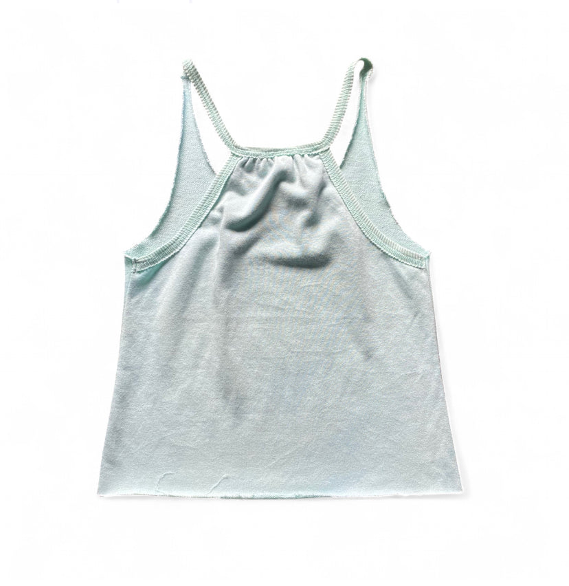 Y2K Billabong teal tank with cute gems
