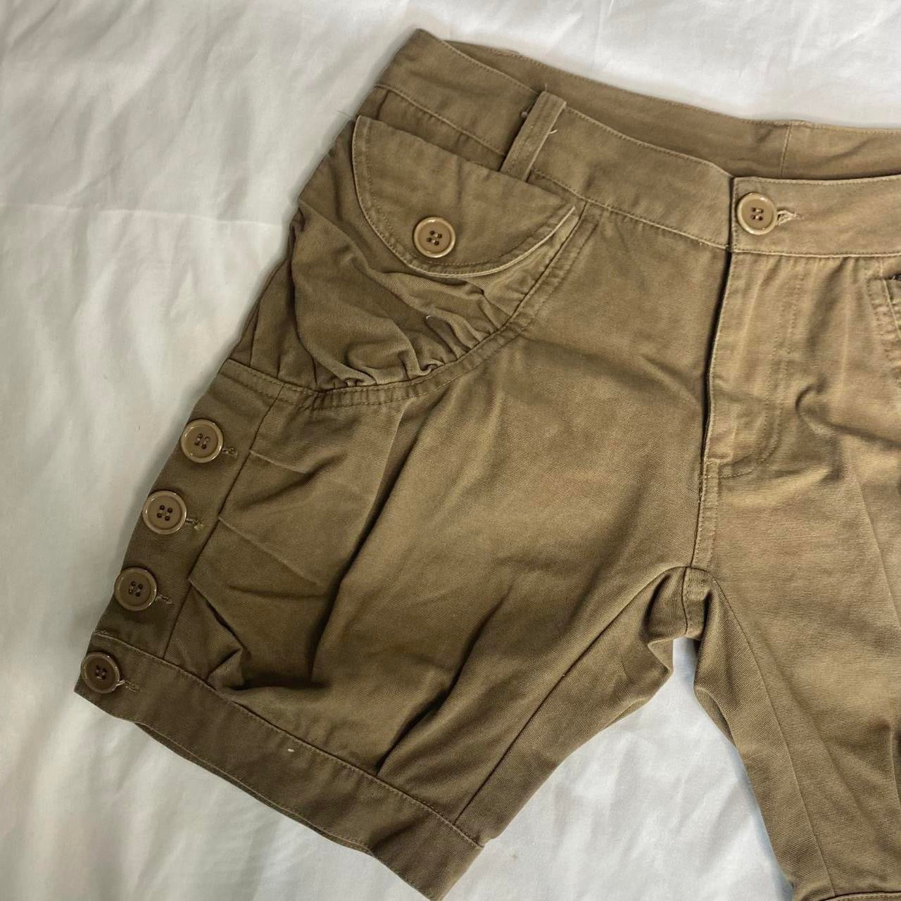 00s style brown ruched shorts!