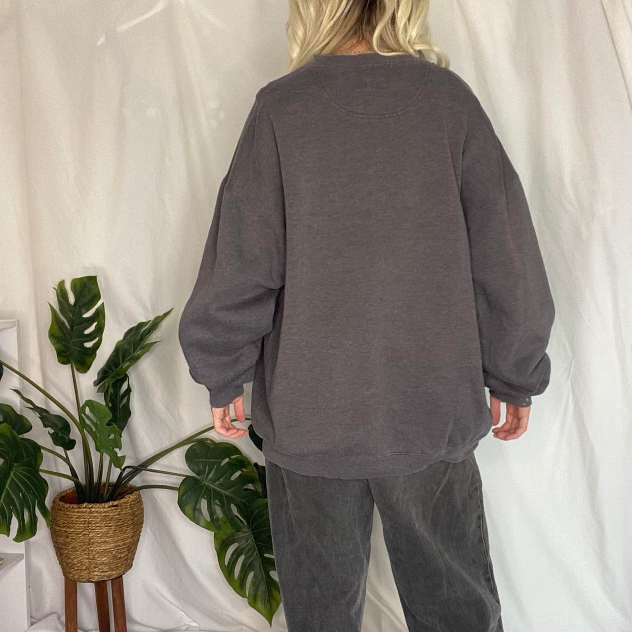 Vintage Grey Embroidered Crewneck