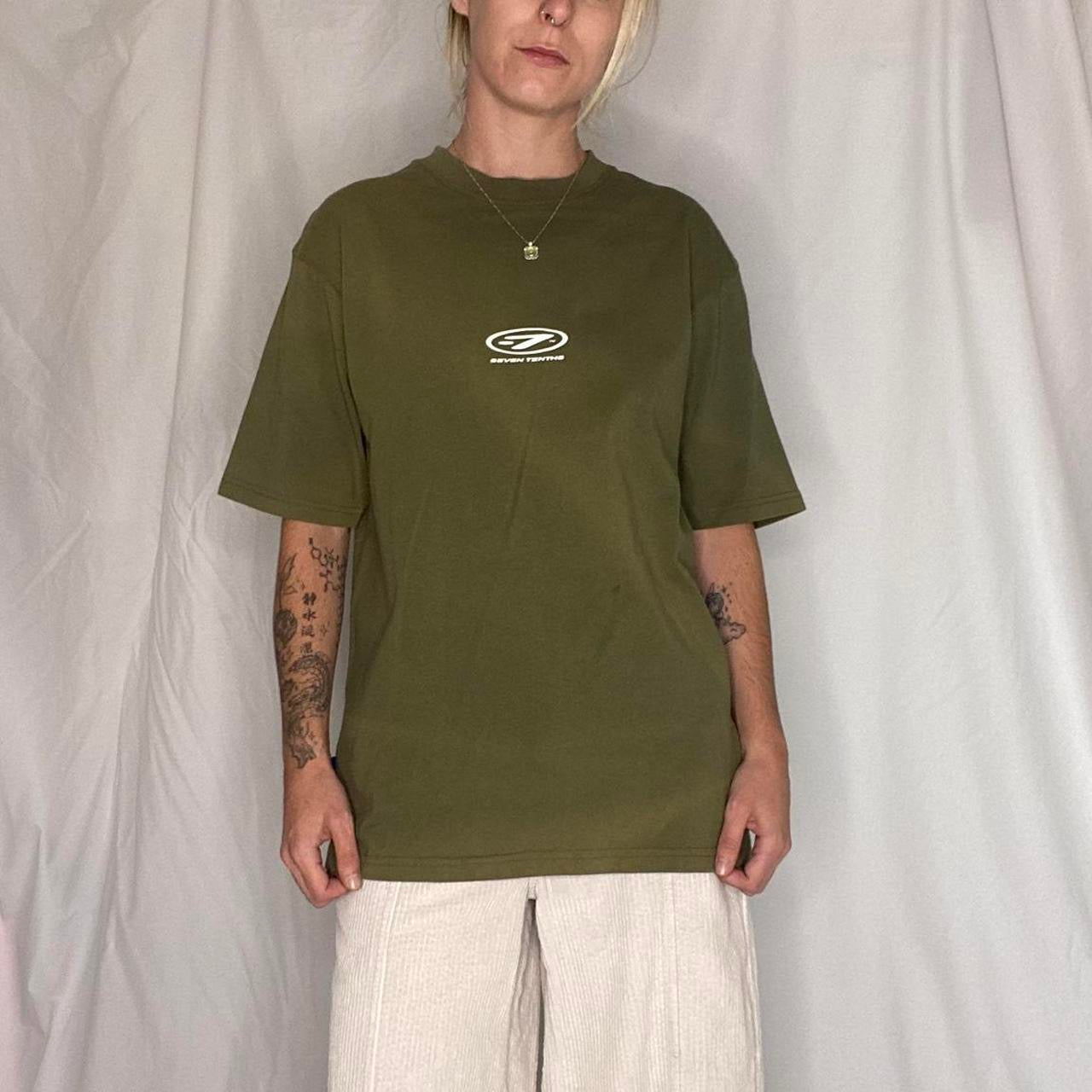 Khaki Green Surfer Graphic T-Shirt