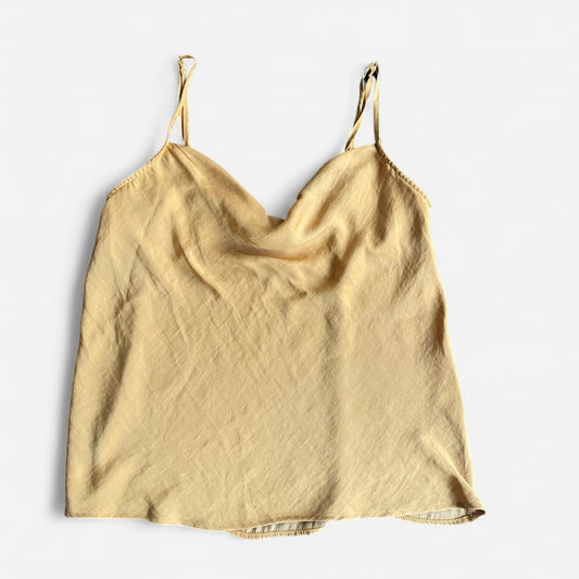 Cute Mustard Cowl neck cami top