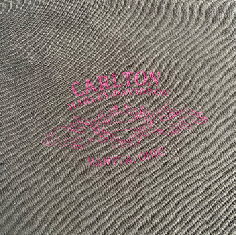 Vintage Y2K Harley Davidson army girl pink and Khaki tee!