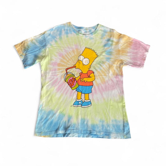 Bart Simpson tie dye colourful t-shirt
