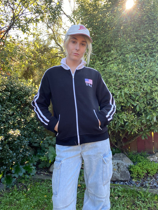 Y2K USA Zip Up Jacket