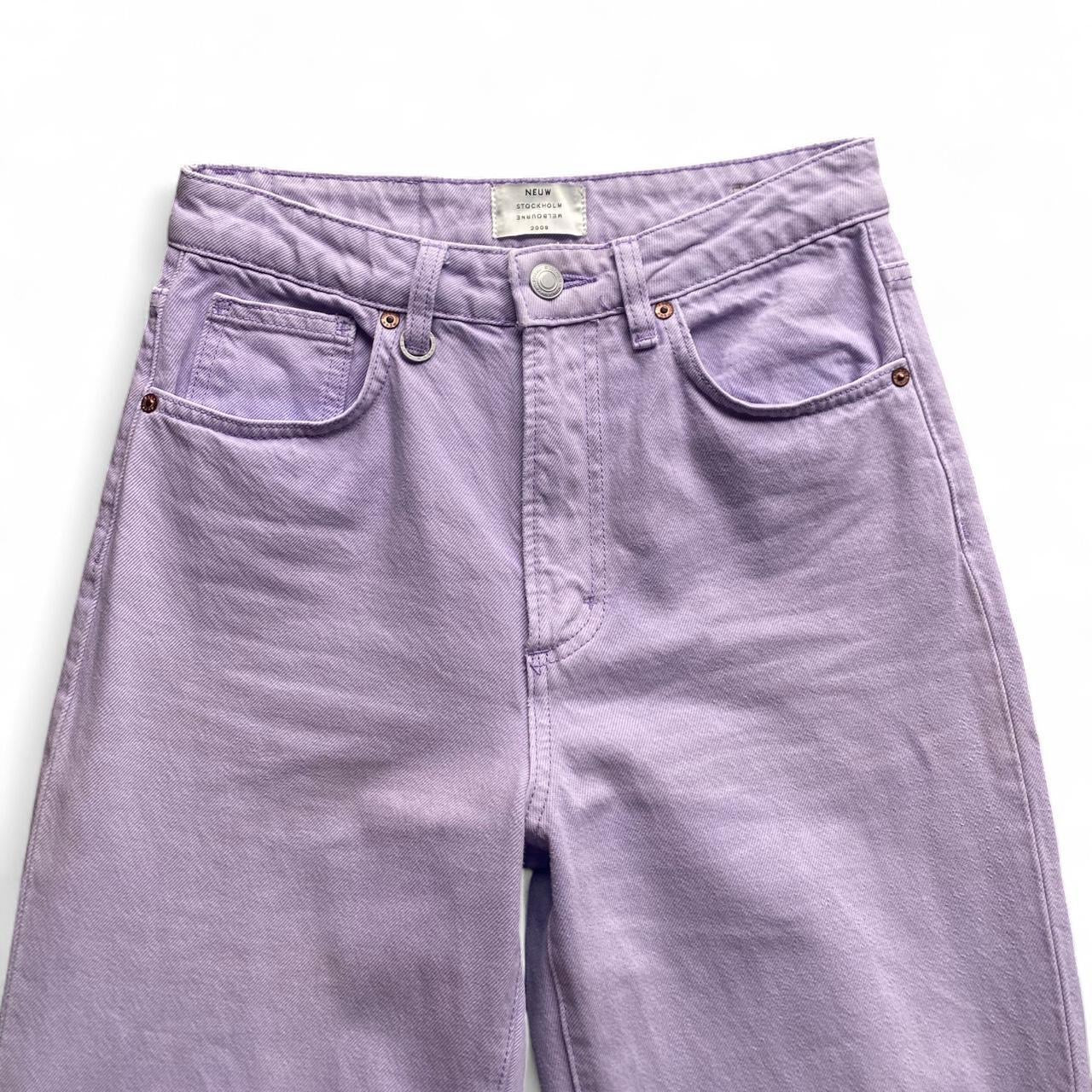 Cute lavender purple highwaisted jeans