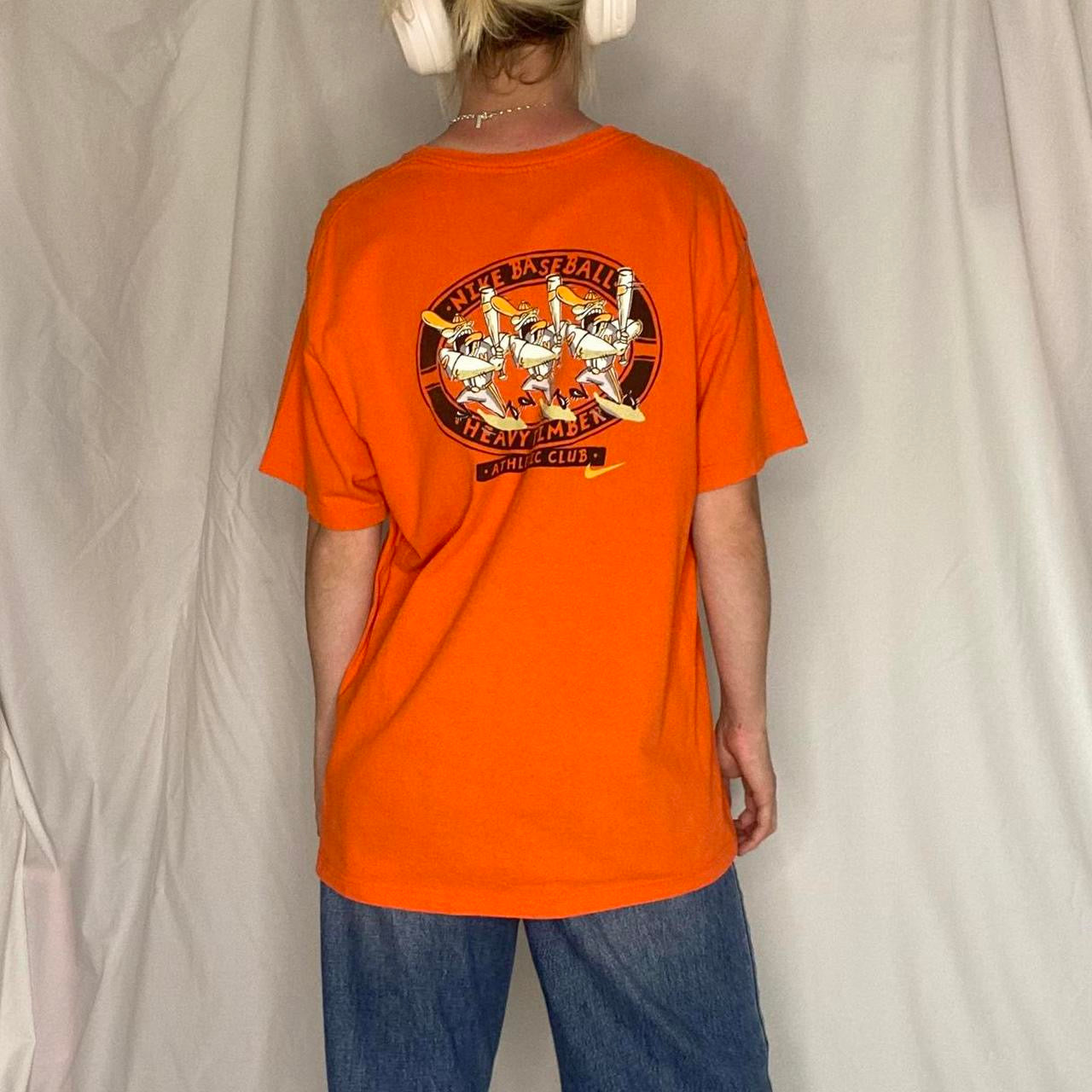 Vintage Orange Nike vintage graphic baseball tee