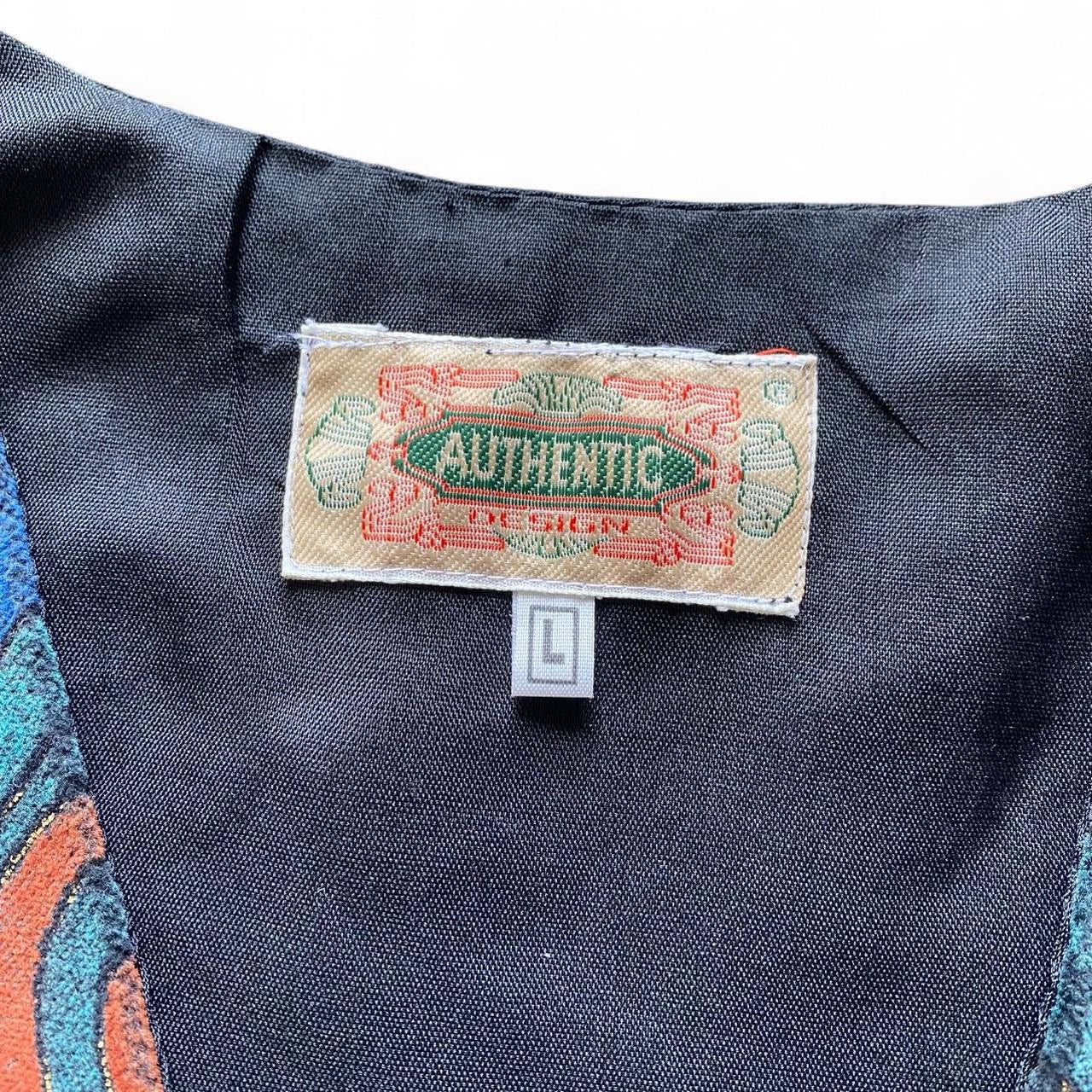 Vintage velvet 90s geometric print vest