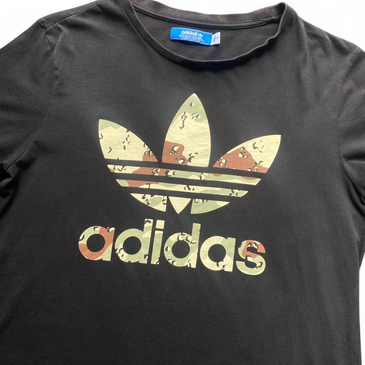 Black Adidas camo graphic t-shirt