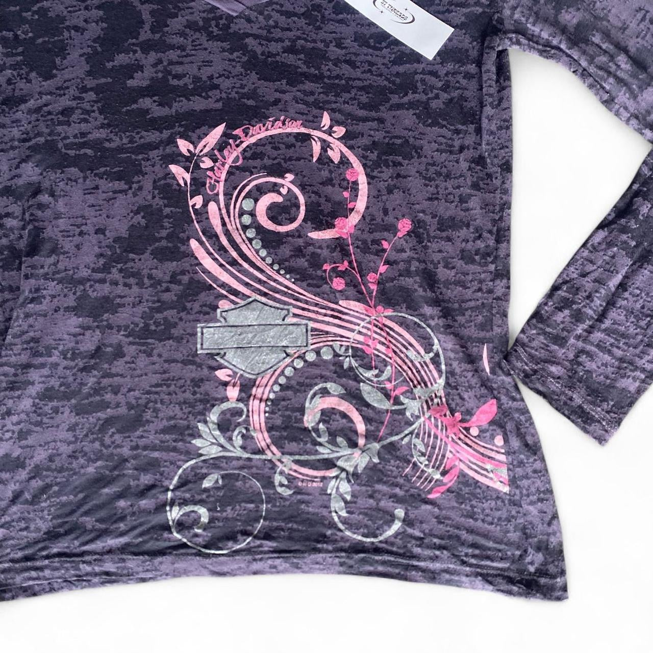 Y2K Harley Davidson Pink and Purple Longsleeve