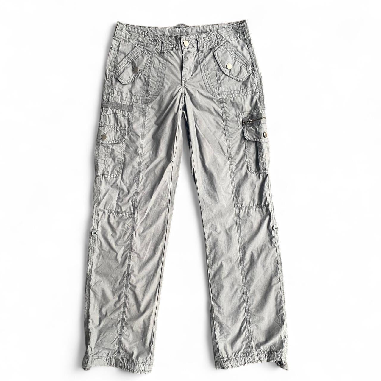 Y2K Grey low-rise cargo pants