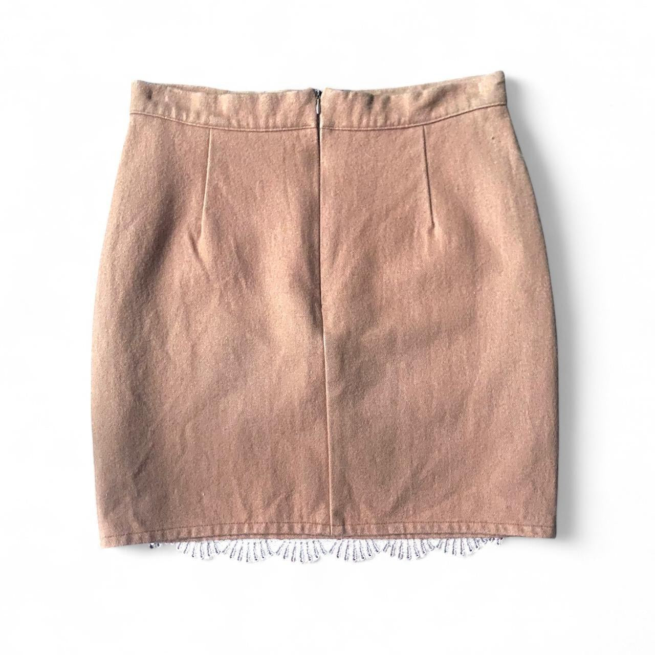 Cute Orange boho crochet mini skirt