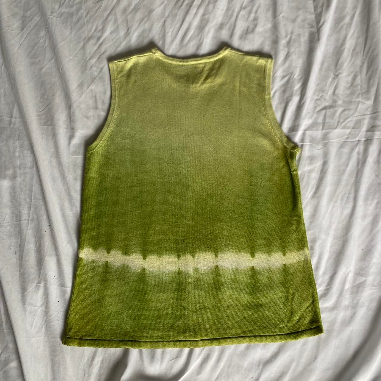 Green/White Tie Dye Cardi + tank top set