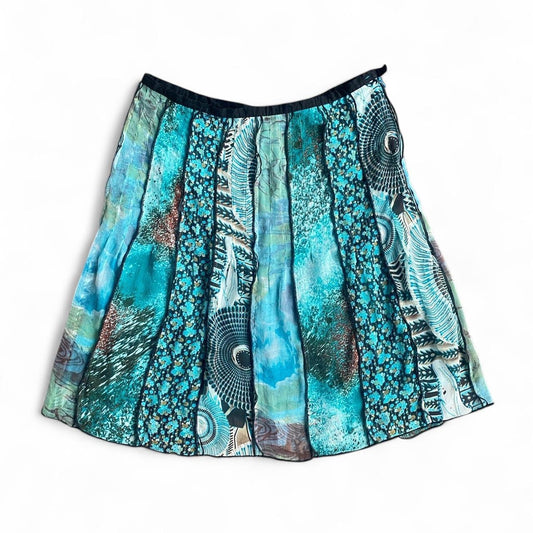 Gorgeous 00s mermaid low-rise turquoise skirt