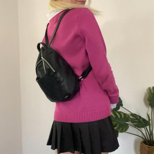 The cutest Pink layered argyle sweater/blouse!
