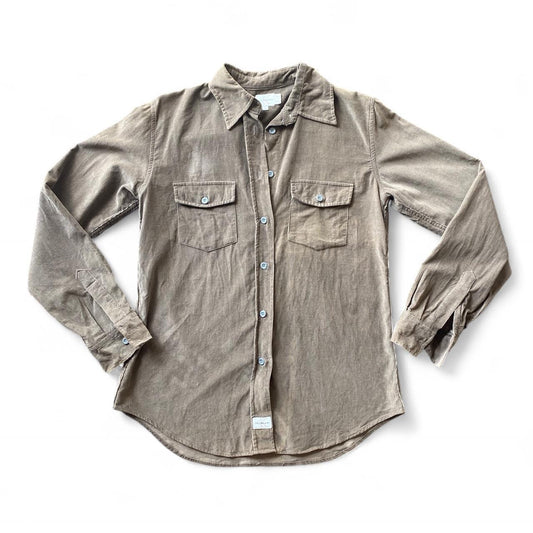 Vintage Brown Corduroy Calvin Klein Button Up shirt