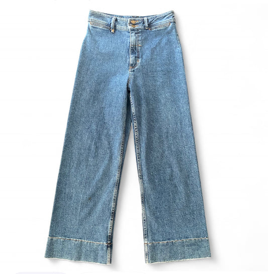 Wide leg highwaisted thrills denim jeans