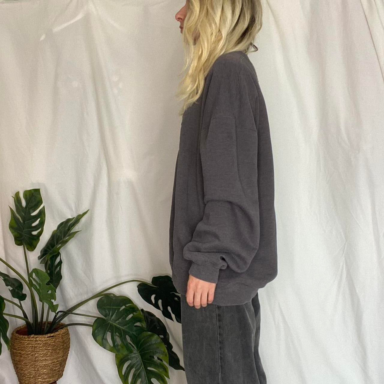 Vintage Grey Embroidered Crewneck