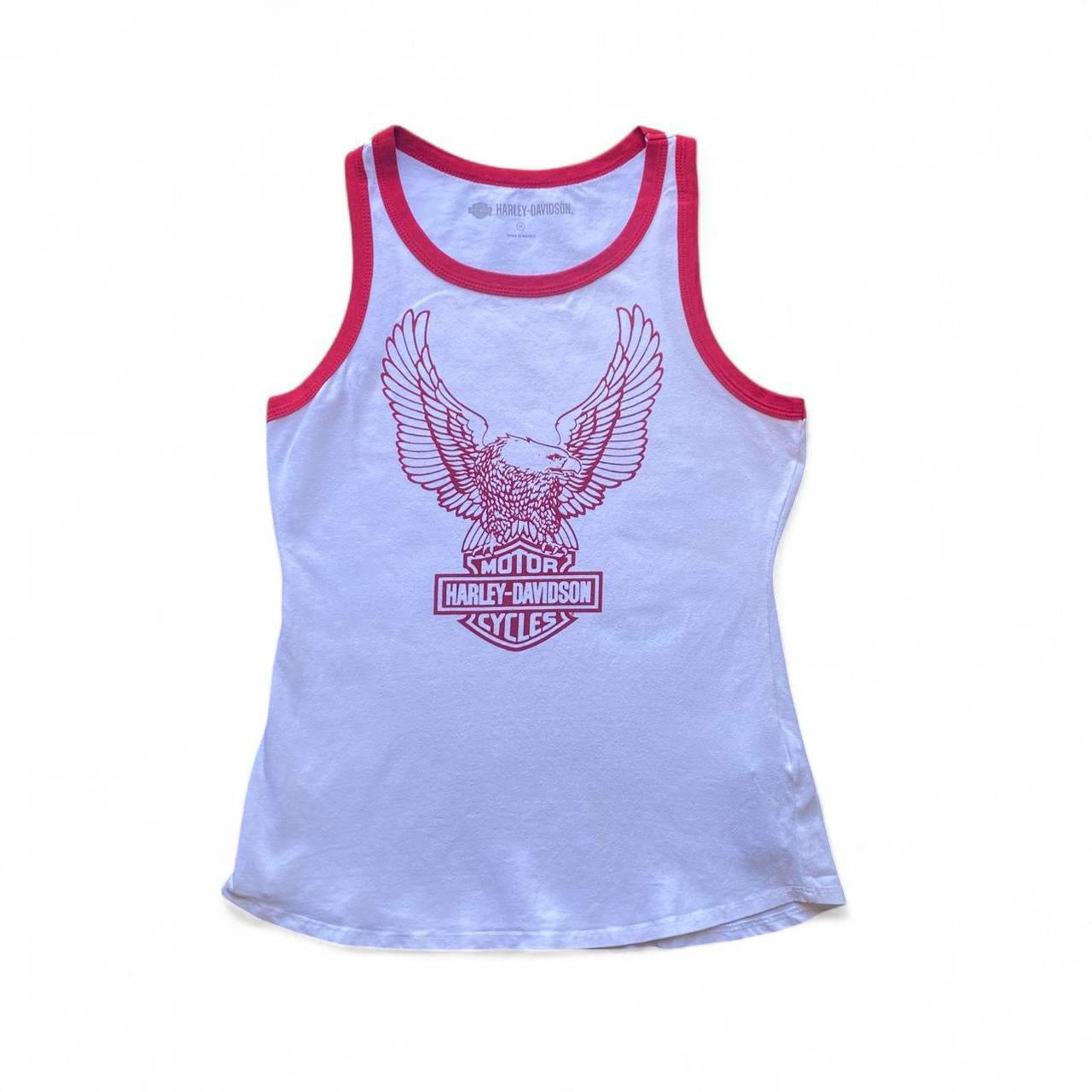 White and red Harley Davidson tank top