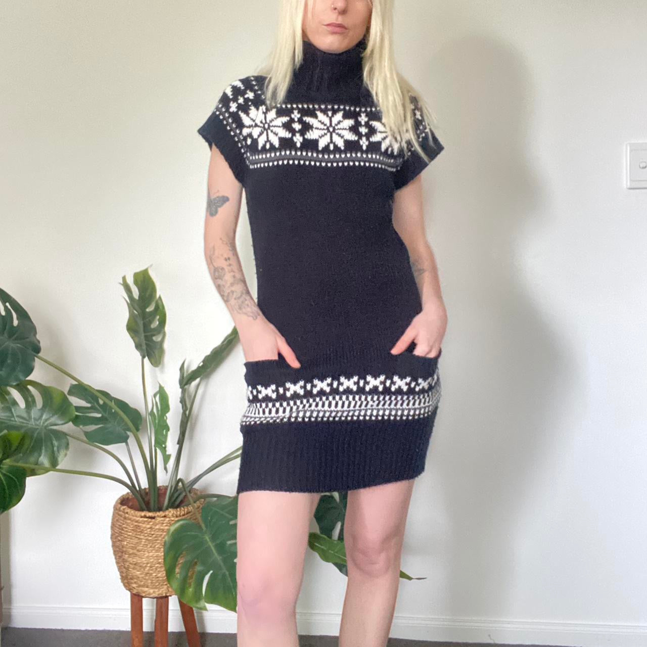 Vintage knit turtleneck dress