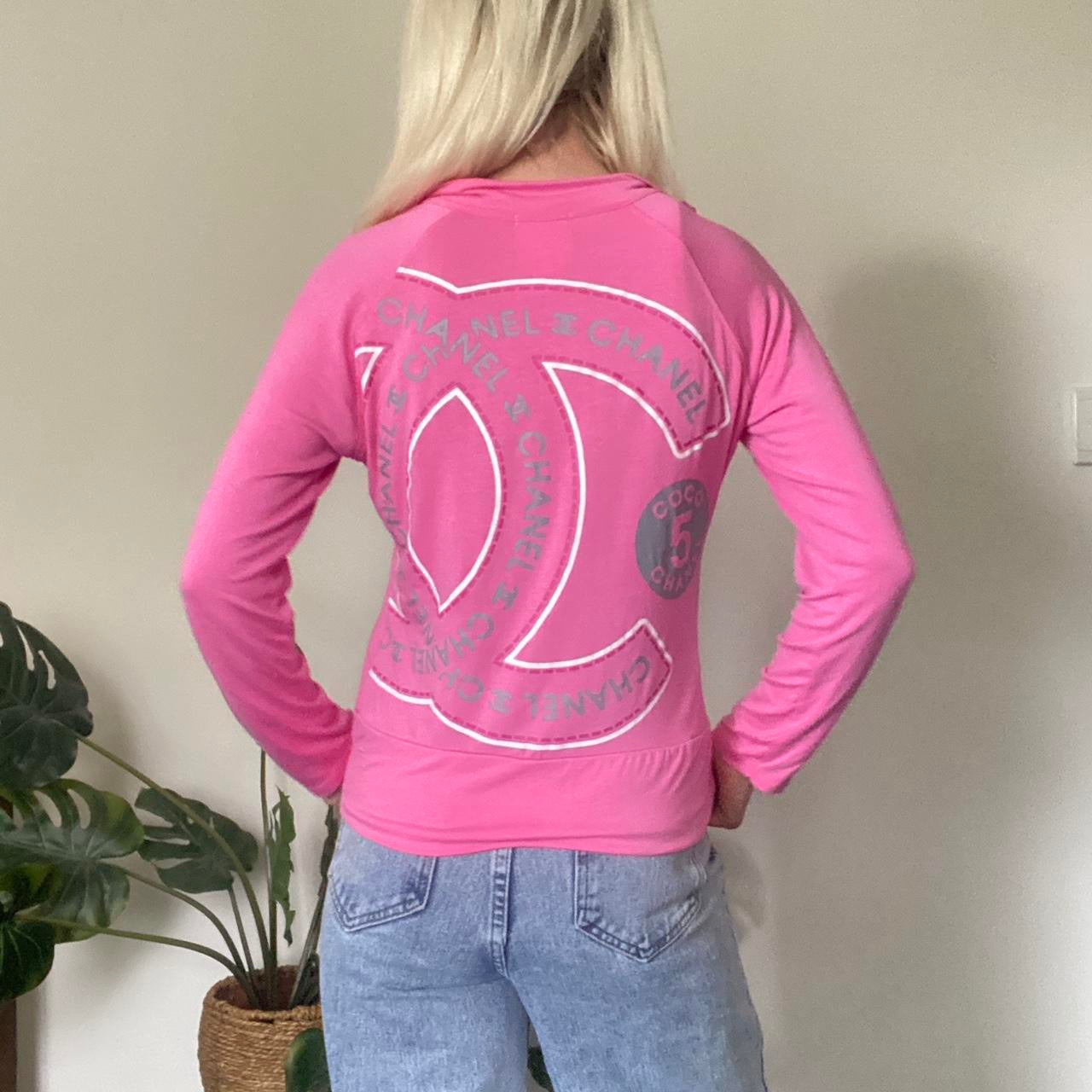 Y2K Chanel Pink lightweight zip up jacket