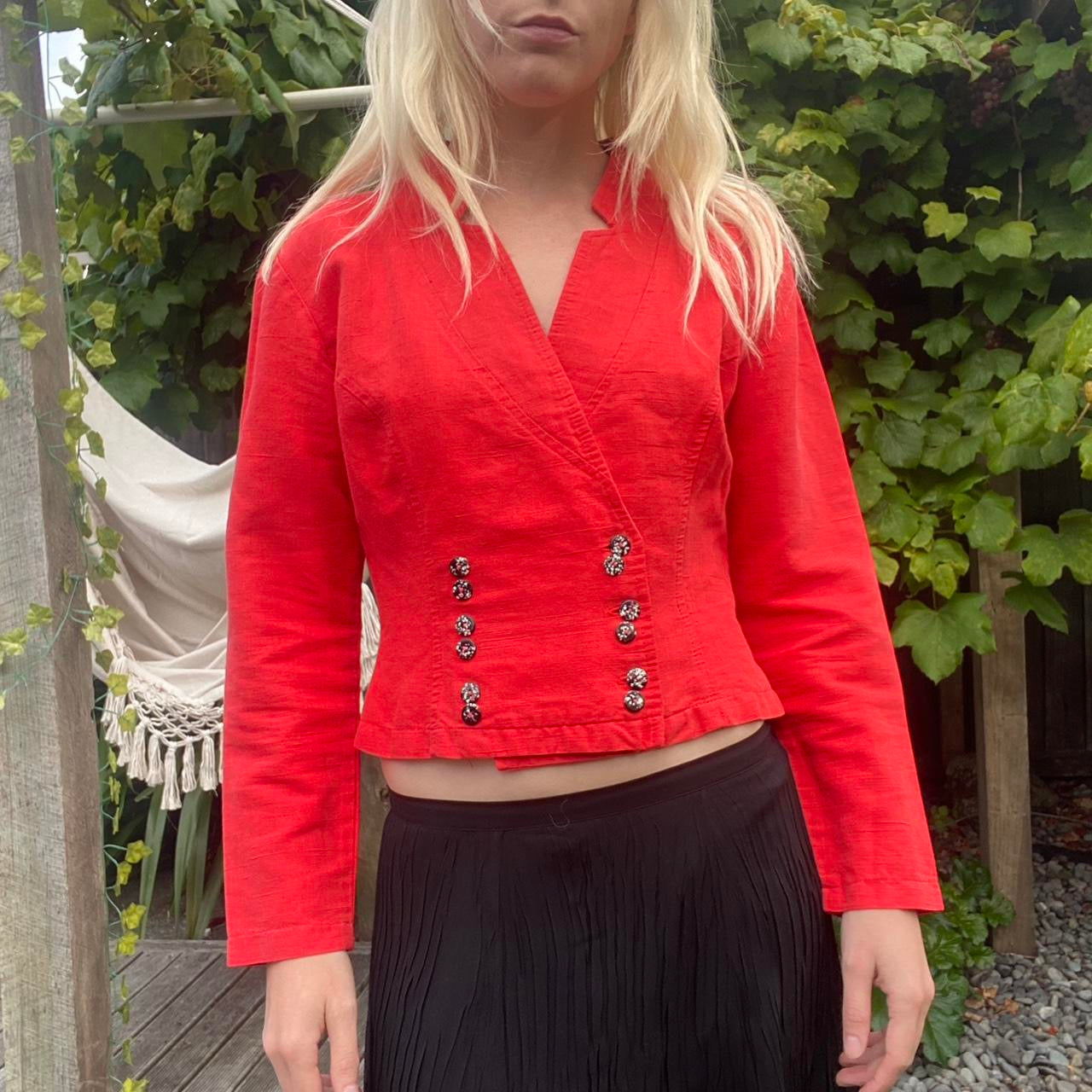 Vintage Faded Red button-up jacket