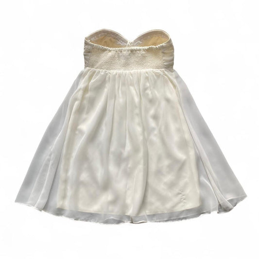 Cutest Y2K white strapless studded babydoll dress