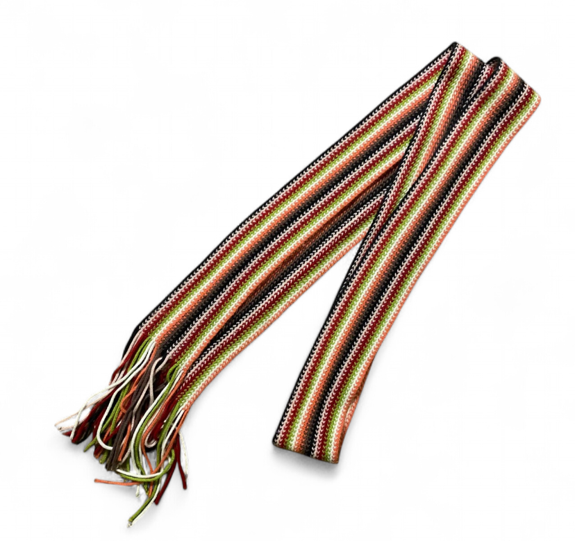 Y2K Striped Knit Scarf