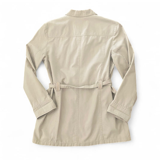 Vintage 90s cream coat with belt detail
