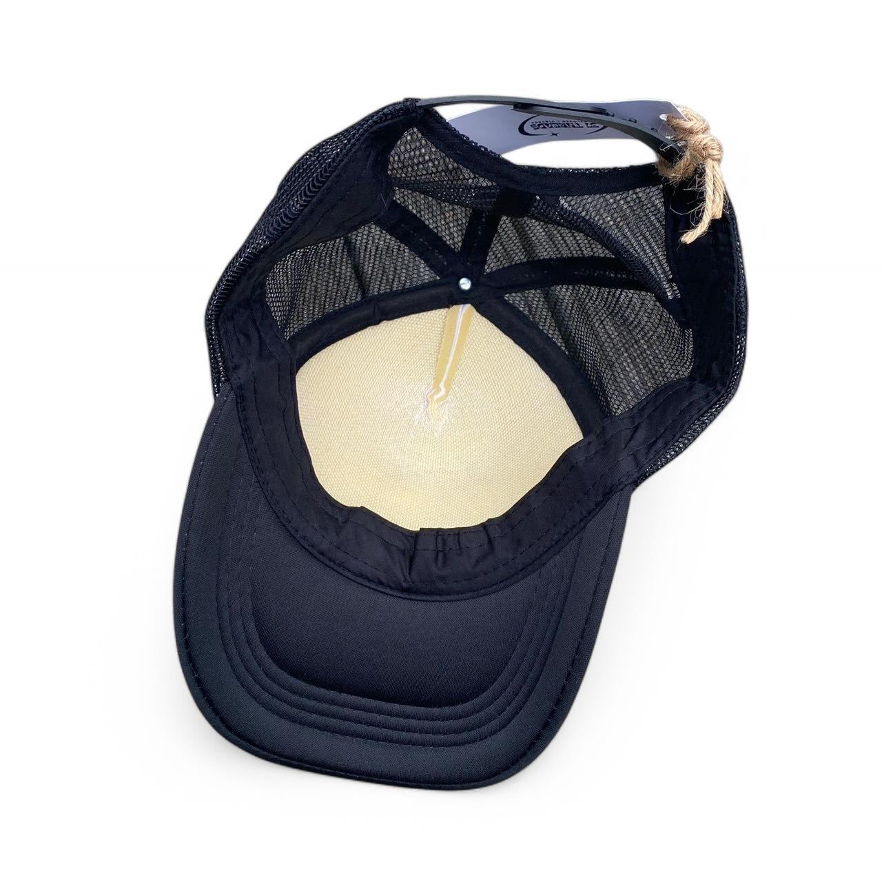 Black and white trucker hat