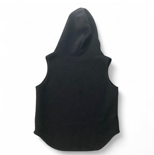 Black knit cropped Cross hoodie top